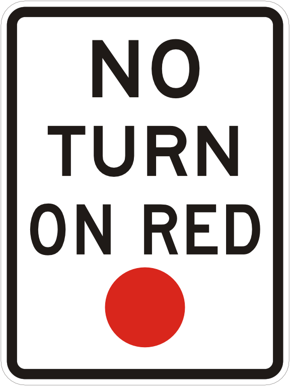 MUTCD R10-11a No Turn on Red sign
