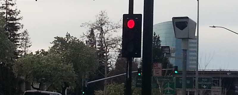 photo of red light camera, from City of Sacramento
